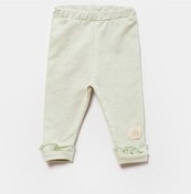 Resim Biorganic Tiny Birds Patiksiz Bebek Pantolonu 57876 Ekru - Yeşil 