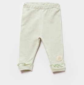 Resim Biorganic Tiny Birds Patiksiz Bebek Pantolonu 57876 Ekru - Yeşil 