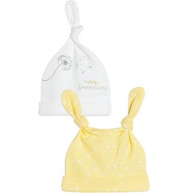 Resim Bibaby Biorganic Fly Dandelions 2'Li Bebek Şapka 72164-Sarı-Ekru 