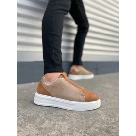 Resim JY007 Alba Bağcıksız Süet Erkek Günlük Sneaker Ayakkabı Sbt Taba/vizon 