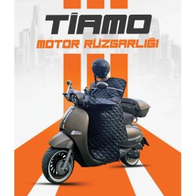 Resim Tıamo Su ve Rüzgar Geçirmez Motor Rüzgarlığı-Kışlık Scooter ve Motosiklet Koruma Örtüsü 