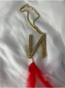 Resim Zey Desing N HARFİ GOLD JANJAN TAŞLI ARAÇ DİKİZ SÜSÜ 