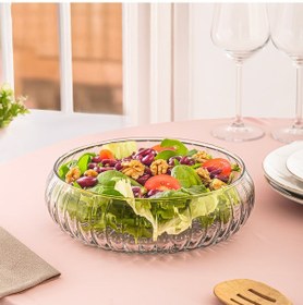 Resim Porsima Ryg7045 El Yapımı Büyük Boy Cam Salata Kasesi Şeffaf 