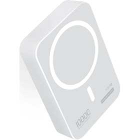 Resim 15W Poco F5 Pro Ileuyumlu Magsafe Destekli Beyaz Powerbank- Stand 10000MAH TXM10 