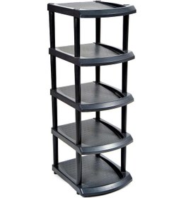 Resim 5 Katlı Ayakkabılık 5 Raflı Plastik Ayakkabılık Siyah 31*26*78 Cm (193959560) Siyah 