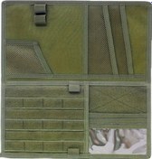 Resim Elmpaly 1 Adet Ordu Yeşili Çift Taraflı Güneşlik Saklama Çantası, Molle Panelli Kamyonet Depolama 