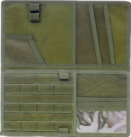 Resim Elmpaly 1 Adet Ordu Yeşili Çift Taraflı Güneşlik Saklama Çantası, Molle Panelli Kamyonet Depolama 