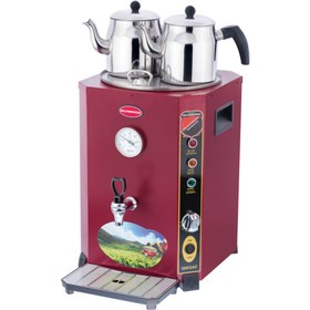 Resim Işıkgaz Intch- Silver 2 Demlikli Elektrikli Elit Çay Makinesi Kırmızı 13 Litre El-01k 