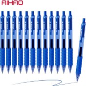 Resim AIHAO 12 Adet Jel Kalem Mavi Mürekkep, Orta Nokta 0.7mm, Geri Çekilebilir Hızlı Kuruyan Jel Mürekkep Kalem, Rahat Yazım için Yastıklı Tutuş, Pürüzsüz Yazım, Günlük Tutma 