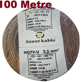 Resim 2.5 Mm Nya Öznur Kahve Renk Tse Li Öznur Kablo 100 Metre 