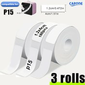 Resim 3 Rulo Kendinden Yapışkan Kağıt, 1.2x4cm (0.472*1.57in) Sürekli Stickerlar, Her Rulo 160 Sayfa, P15 ile Uyumlu, Ofis Malzemeleri, Kağıt Etiketler, İndeks Etiketleri ve Damgalar, Kağıt Etiketler 