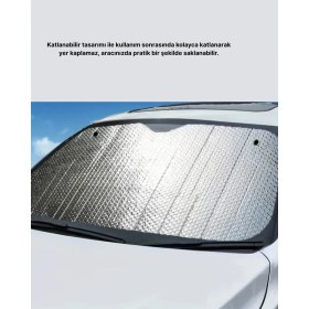 Resim AyrStore Otomobil Güneşliği – Katlanabilir Tasarım ve Süngerli Isı Yalıtımı 