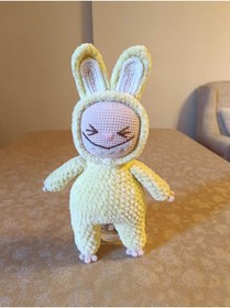 Resim Wanderlust Sevimli Oyun Arkadaşı Labubu Bebek El Yapımı Amigurumi Bebek 25cm 