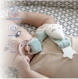 Resim Babyjem Emzik Askısı Damla Desen Yeşil 