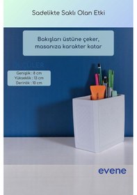 Resim Kalemlik Masa Kalemliği Organizer Kalemlik Beyaz Renk Model 92 Çok Renkli 