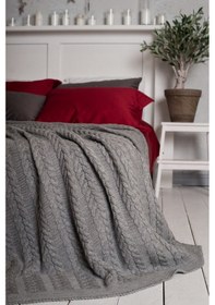 Resim Betires Home Ca15002 Örgü Battaniye Gri - Çift Kişilik Gri 
