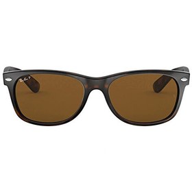Resim Ray-Ban New Wayfarer Classic RB2132 Kare Kahve Polarize Erkek Güneş Gözlüğü 