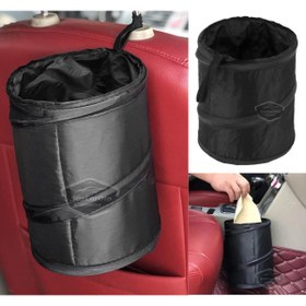 Resim ŞüsCarOto Aksesuar Araç İçi Çöp Kovası Katlanabilir Taşınabilir Araba Çöp Kutusu Oto Organizer Düzenleyici Siyah 