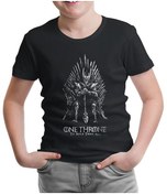 Resim One Throne - Rule Them All Siyah Çocuk Tshirt 