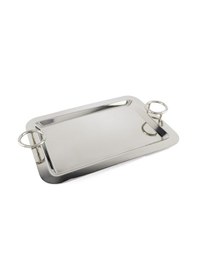 Resim Mikasa Moor Gümüş Halka Kulp Tepsi 47x30x6 Cm 