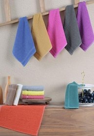 Resim 12'li 30x30 cm Rengarenk Mutfak Havlusu Seti - Yüksek Su Emiciliği ile Yumuşak ve Dayanıklı Çok Renkli-30 x 30 