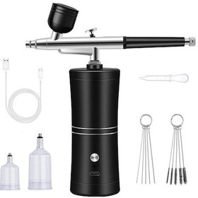 Resim Jl 0.3mm Mini Hava Kompresörü Kiti Hava Fırça Boya Tırnak Sanat A 