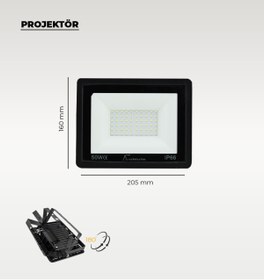 Resim AC AYDINLATMA 50W Yeşil Işık Projektör. 