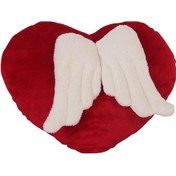 Resim Kanatlı Kalp Yastık 46 Cm 