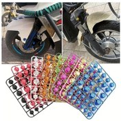 Resim Tongdashop 30 Adet Evrensel Motor Kapak Aksesuarları Kırmızı Altıgen Motor Kaput Civata 