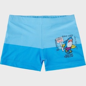 Resim Slipstop Blujaw Desenli Lastikli Bel Boxer Mayo Short Erkek Çocuk Mayo Short Sr2632100001 Mavi 