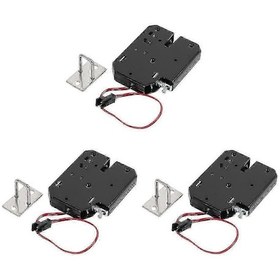 Resim 3x 12v 2a Elektrikli Manyetik Kilit 150kg/330lb Arızaya Dayanıklı Tutma Kuvveti Elektromanyetik Kapı Kontrolü S 