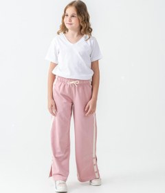 Resim Mışıl Kids Yanlar Grogren Şeritli Paçalar Çıtçıtlı Kız Çocuk Eşofman Alt 