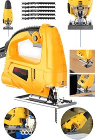 Resim DEGATTO Alman Metal Dişli 6 Kademe Devirli Bakır Sargılı Dekupaj Testere Makinesi 5000W + 5 Bıçak Hediyeli 