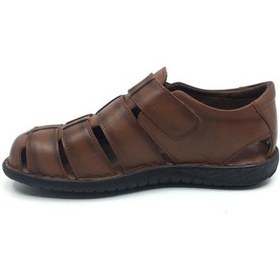 Resim Taşpınar %100 Deri Erkek Ortopedik Yazlık Rahat Sandalet 40-44 