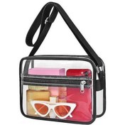 Resim Supermarket1 Su Geçirmez Şeffaf Çanta - Güvenlik Onaylı 10.5x7.5 İnç, Dayanıklı Spor Çantası Çok Renkli 