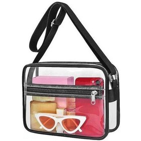 Resim Supermarket1 Su Geçirmez Şeffaf Çanta - Güvenlik Onaylı 10.5x7.5 İnç, Dayanıklı Spor Çantası Çok Renkli 