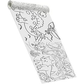 Resim Sinaticaret Dinazorlar Devri Boyama Kağıdı Rulosu, 5 Metre X 45 Cm, Sevimli Dinazorlar Temalı, Çocuklar İçin Eğitici Ve Eğlenceli Aktivite 