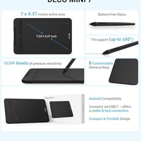 Resim XP-Pen Deco Mini7 Grafik Tablet Android Windows Ios 