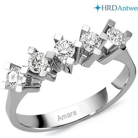 Resim 0.50 Karat G Sı Pırlanta Beştaş Yüzük (452473157) 