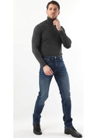 Resim Erkek Regular Fit Jean Pantolon Koyu Mavi 001 