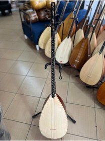 Resim Bircanmüzik Hareli Buminga Tekne Özel Yapım Kısa Sap Bağlama 
