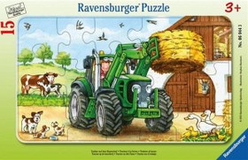Resim Ravensburger 15 Parça Puzzle Tractor on Farm 060443 