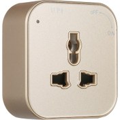 Resim Symbee Altın Renkli Akrilik Üç Pimli Evrensel Ray Sistemi Adaptörü - Kaydırılabilir, Kolay Kurulumlu, Ev Ve Ofis İçin Güvenli Prizi Altın 