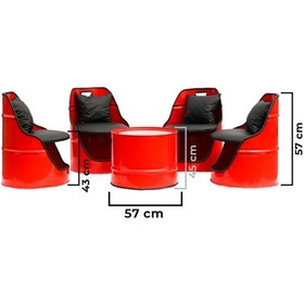 Resim Varil Oturma Grubu Dört Kişilik 