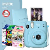 Resim Instax mini 11 Mavi Fotoğraf Makinesi ve 10x3 Özel Filmli Hediye Seti 