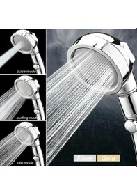 Resim Su Tasarruflu Duş Başlığı Aç Kapa Özellikli 3 Kademeli Su Akış Ayar Fonksiyonu Çok Renkli 