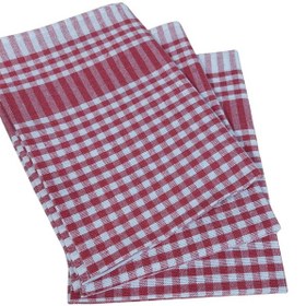 Resim 3 Adet Pötikareli Mutfak Kurulama Bezi Beslenme Örtüsü Kırmızı 
