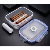 Resim CigarFort Şeffaf Humidor Puro Kutusu Akrilik 15 - 20 Puro 