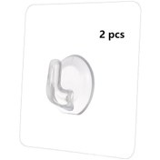 Resim Youtek 6x6 Cm Yüksek Dayanıklı Şeffaf Izsiz Plastik Kanca, Delme Yok Duvar Koruyucu, Sabit Tutucu, Küçük Eşyaları Düzenle 2 Adet 