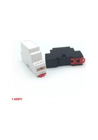 Resim Ray Tip Siyah Plastik Kutu 24 x 59 x 88mm Elektronik Devre Proje Prototip Sigorta Röle Otomasyon 